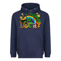 Navy feeling lucky Heavyweight Hoodie - FaDigitalArtStudio