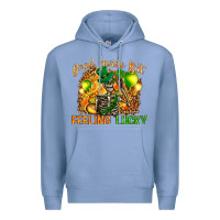 Colony Blue dead inside but feeling lucky Premium Hoodie - NancyCooperArtShop