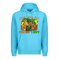 Ocean Blue dead inside but feeling lucky Premium Hoodie - NancyCooperArtShop