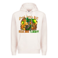 Pale Pink dead inside but feeling lucky Premium Hoodie - NancyCooperArtShop