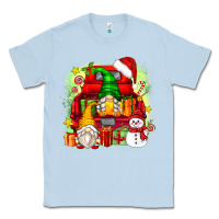 Dusty Blue christmas gnome truck Classic Tee - Zillion Design Studio