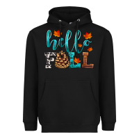 Black hello fall Heavyweight Hoodie - HRA Design Shop