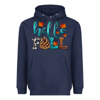 Navy hello fall Heavyweight Hoodie - HRA Design Shop