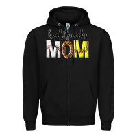 Black ballpark mom Zipper Hoodie - texasbilliewilder