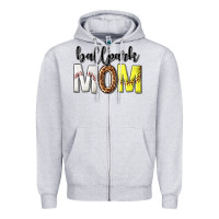 Heather Grey ballpark mom Zipper Hoodie - texasbilliewilder