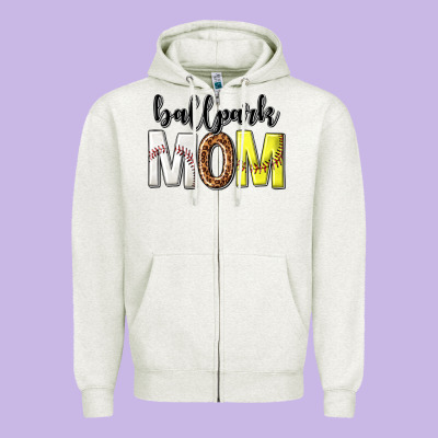 Zipper Hoodie ballpark mom