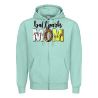 Seafoam ballpark mom Zipper Hoodie - texasbilliewilder