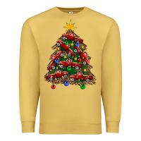 Antique Gold christmas truck tree Premium Sweatshirt - FaDigitalArtStudio