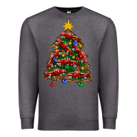 Charcoal Heather christmas truck tree Premium Sweatshirt - FaDigitalArtStudio