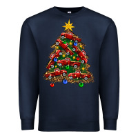Navy christmas truck tree Premium Sweatshirt - FaDigitalArtStudio