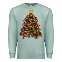 Seafoam christmas truck tree Premium Sweatshirt - FaDigitalArtStudio