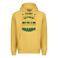 Antique Gold i'm not retired i'm a professional grampa Premium Hoodie - Jasminsmagicworld