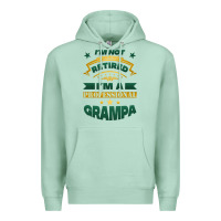 Seafoam i'm not retired i'm a professional grampa Premium Hoodie - Jasminsmagicworld