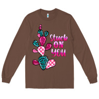 Chestnut stuck on you cactus Long Sleeve Tee - BarkalooDesign