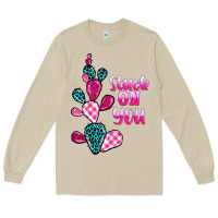 Mushroom stuck on you cactus Long Sleeve Tee - BarkalooDesign