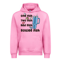 Fuchsia Pink one fish two fish red fish boujee fish Urban Hoodie - MaliasSmallBusiness