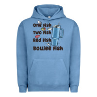 Pigment Pebble Blue one fish two fish red fish boujee fish Urban Hoodie - MaliasSmallBusiness