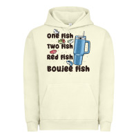 Pigment Pistachio one fish two fish red fish boujee fish Urban Hoodie - MaliasSmallBusiness