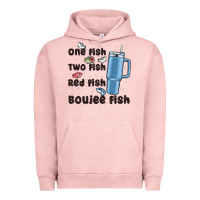 Pigment Salmon one fish two fish red fish boujee fish Urban Hoodie - MaliasSmallBusiness
