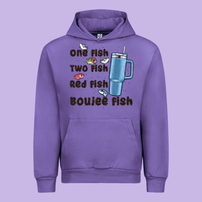 One Fish Two Fish Red Fish Boujee Fish Urban Hoodie Designed By Maliassmallbusiness