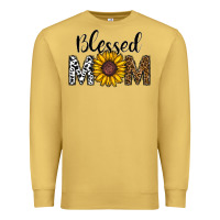 Antique Gold blessed mom Premium Sweatshirt - CowhideDigitalArt