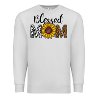 Dove Grey blessed mom Premium Sweatshirt - CowhideDigitalArt