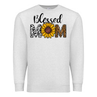 Oatmeal Heather blessed mom Premium Sweatshirt - CowhideDigitalArt