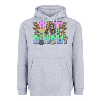Heather Grey cat mama Heavyweight Hoodie - CowhideDigitalArt
