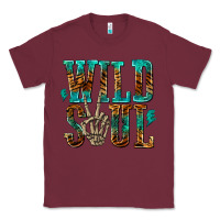 Burgundy wild soul with skeleton hand Classic Tee - texasbilliewilder