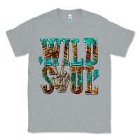 Heather Grey wild soul with skeleton hand Classic Tee - texasbilliewilder