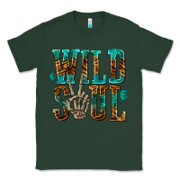 Sports Green wild soul with skeleton hand Classic Tee - texasbilliewilder
