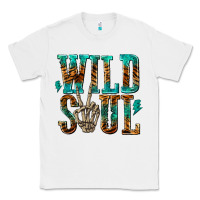 White wild soul with skeleton hand Classic Tee - texasbilliewilder