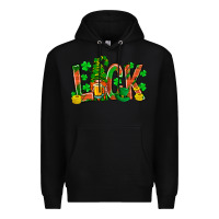 Black luck with gnome and beer Premium Hoodie - NancyCooperArtShop