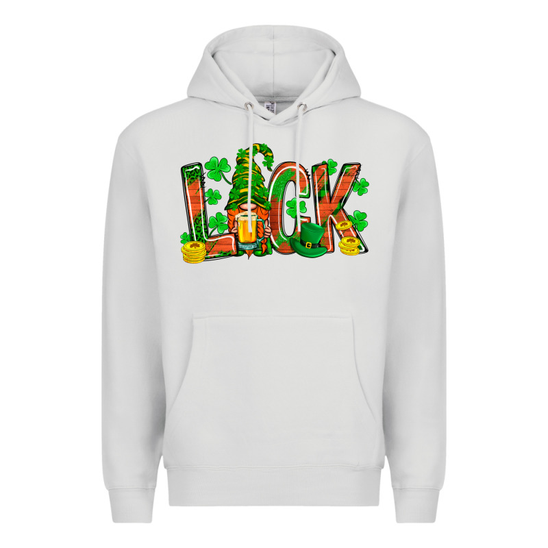 Luck With Gnome And Beer Premium Hoodie by NancyCooperArtShop | Teevron