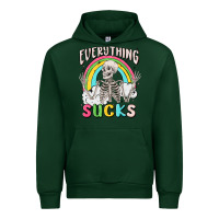 Forest Green everything sucks Urban Hoodie - MaliasSmallBusiness