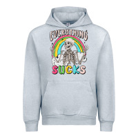 Heather Grey everything sucks Urban Hoodie - MaliasSmallBusiness