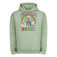 Pigment Oil Green everything sucks Urban Hoodie - MaliasSmallBusiness