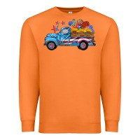 Carrot american truck and flag with stars Premium Sweatshirt - HRA Design Shop