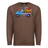 Chestnut american truck and flag with stars Premium Sweatshirt - HRA Design Shop