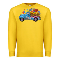 Lemon american truck and flag with stars Premium Sweatshirt - HRA Design Shop