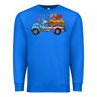 True Royal american truck and flag with stars Premium Sweatshirt - HRA Design Shop