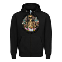 Black I Hate Everyone But Coffee Helps With Flowers Zipper Hoodie - RanaPortraitStore
