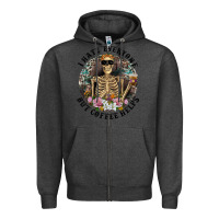 Charcoal Heather I Hate Everyone But Coffee Helps With Flowers Zipper Hoodie - RanaPortraitStore