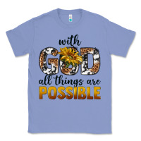 Colony Blue with god al things ara possible Classic Tee - texasbilliewilder