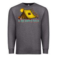 Charcoal Heather camping is my happy place Premium Sweatshirt - CowhideDigitalArt