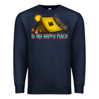 Navy camping is my happy place Premium Sweatshirt - CowhideDigitalArt