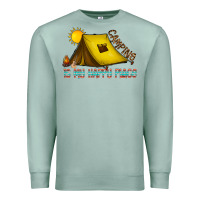 Seafoam camping is my happy place Premium Sweatshirt - CowhideDigitalArt