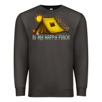 Smoke camping is my happy place Premium Sweatshirt - CowhideDigitalArt