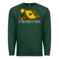 Sports Green camping is my happy place Premium Sweatshirt - CowhideDigitalArt