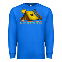 True Royal camping is my happy place Premium Sweatshirt - CowhideDigitalArt
